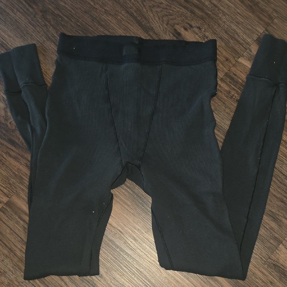SKIMS Dark Charcoal Ribbed Leggings
